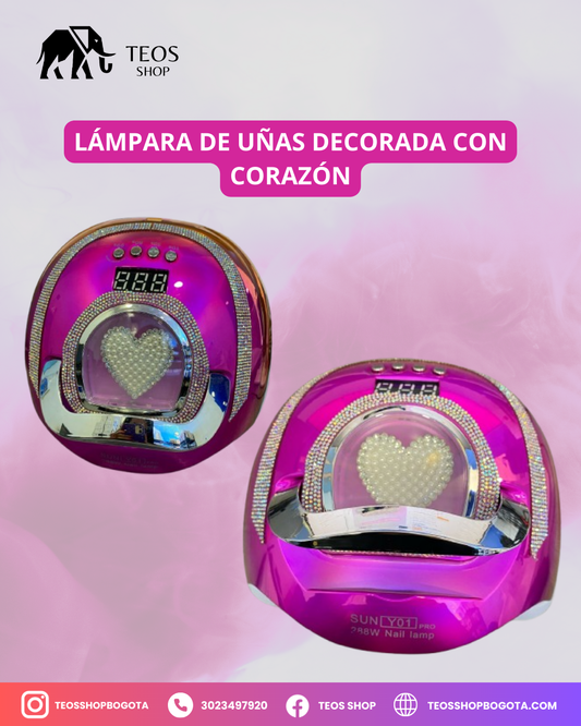 Lámpara de uñas decorada con corazón