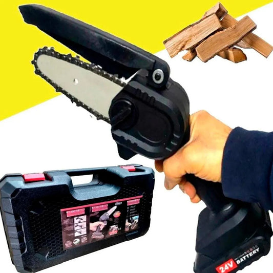 Mini motosierra eléctrica inalámbrica batería recargable 24v