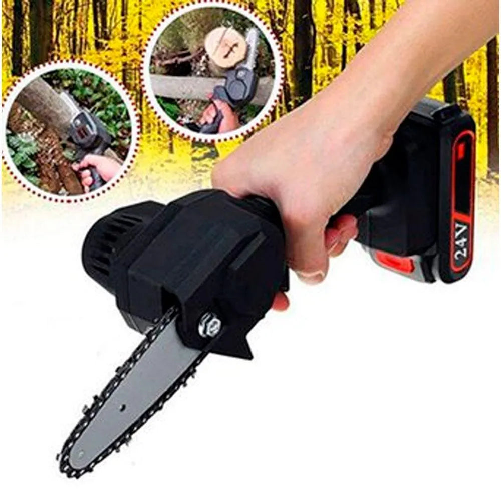 Mini motosierra eléctrica inalámbrica batería recargable 24v