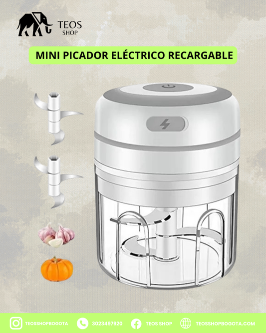 Mini picador eléctrico recargable