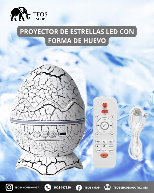 Proyector de estrellas LED con forma de huevo