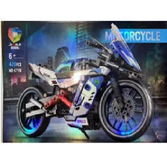 Motocicleta deportiva armable de 426 piezas a escala